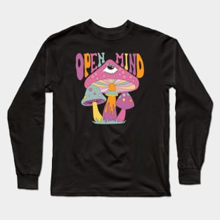 open mind Shirt, Vintage Mushroom Sweatshirt, Retro Hippie Long Sleeve T-Shirt